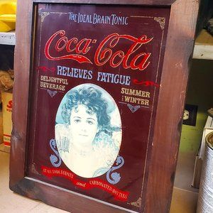 Coca-Cola Vintage Framed Advertisement.
